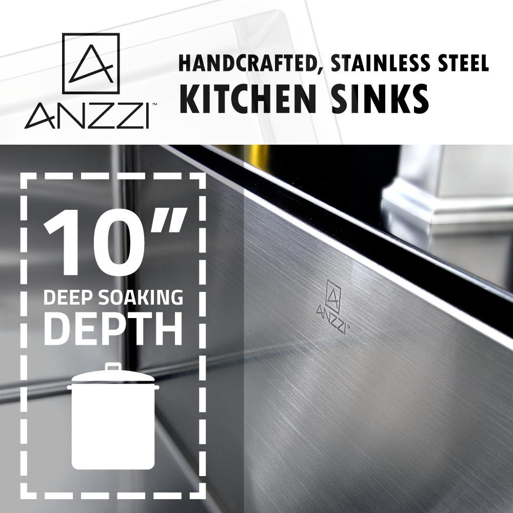 ANZZI ELYSIAN Series K33201A-032B Kitchen Sink Kitchen Sink ANZZI 