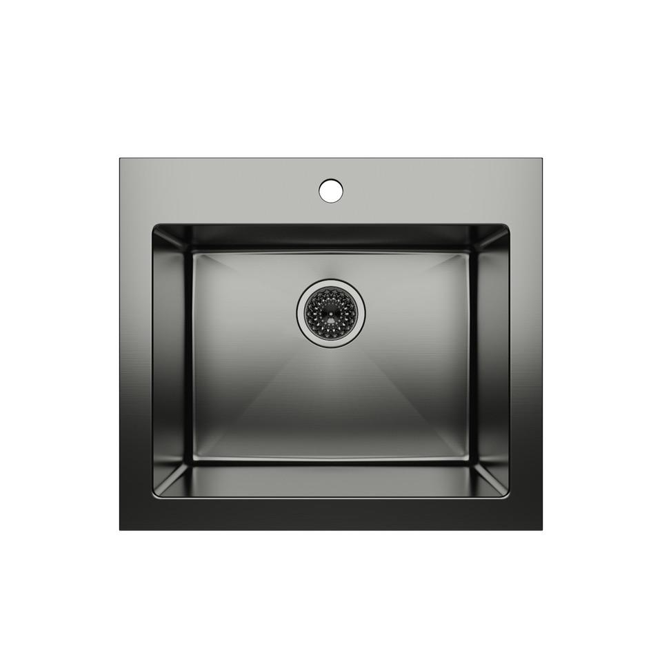 Cantrio Single Basin Drop-In Sink Laundry Stainless Steel Cantrio 