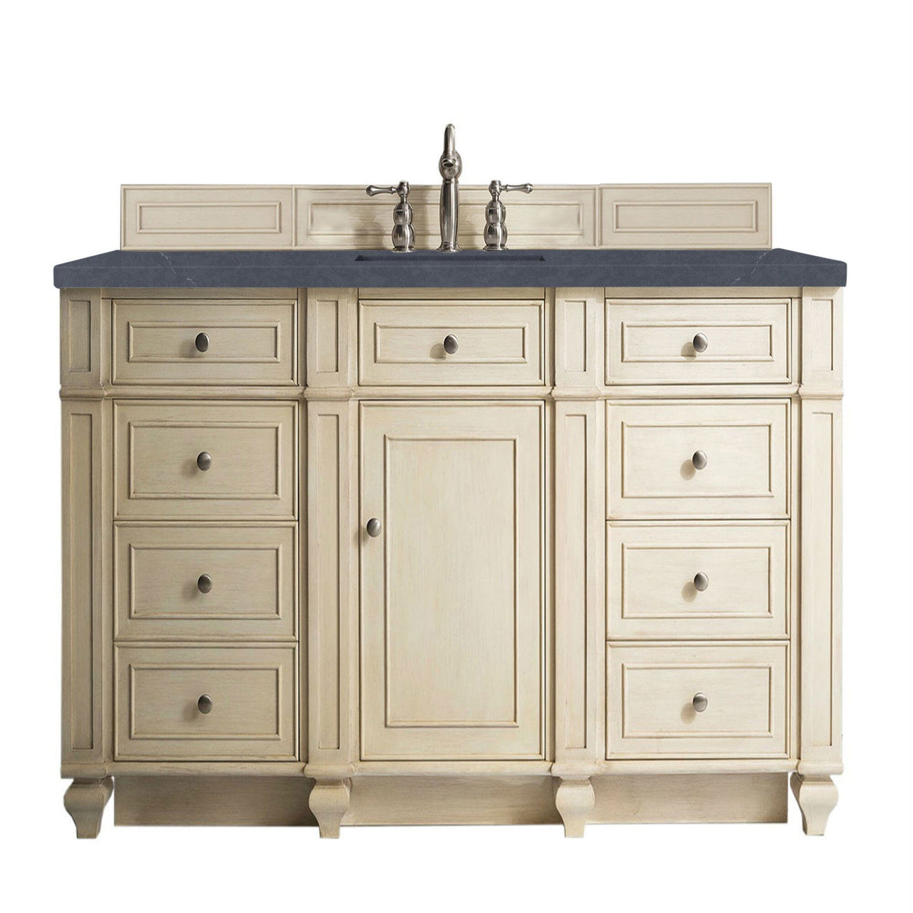 James Martin Bristol 60" Single Vanity Vanity James Martin Vintage Vanilla w/ 3 CM Charcoal Soapstone Quartz Top 