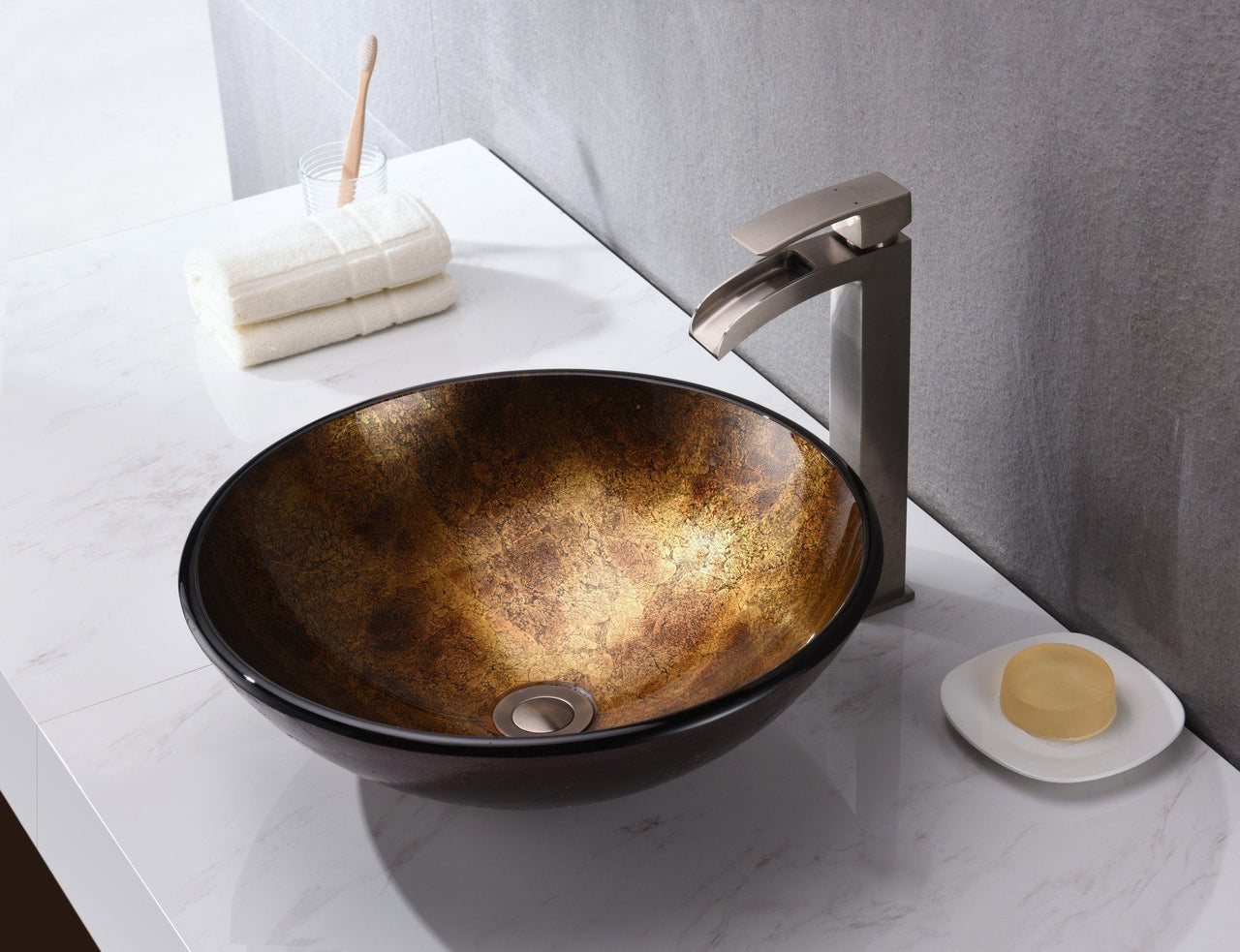 ANZZI Arc Series LS-AZ195 Vessel Sink - Glass Bathroom Sink ANZZI 