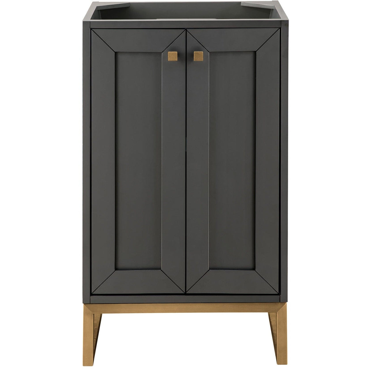 James Martin Chianti 20" Single Vanity Vanity James Martin Mineral Grey - Radiant Gold Cabinet Only 