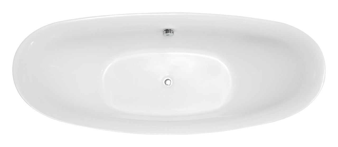 ANZZI Reginald Series 5.67 ft. Freestanding Bathtub in White FreeStanding Bathtub ANZZI 