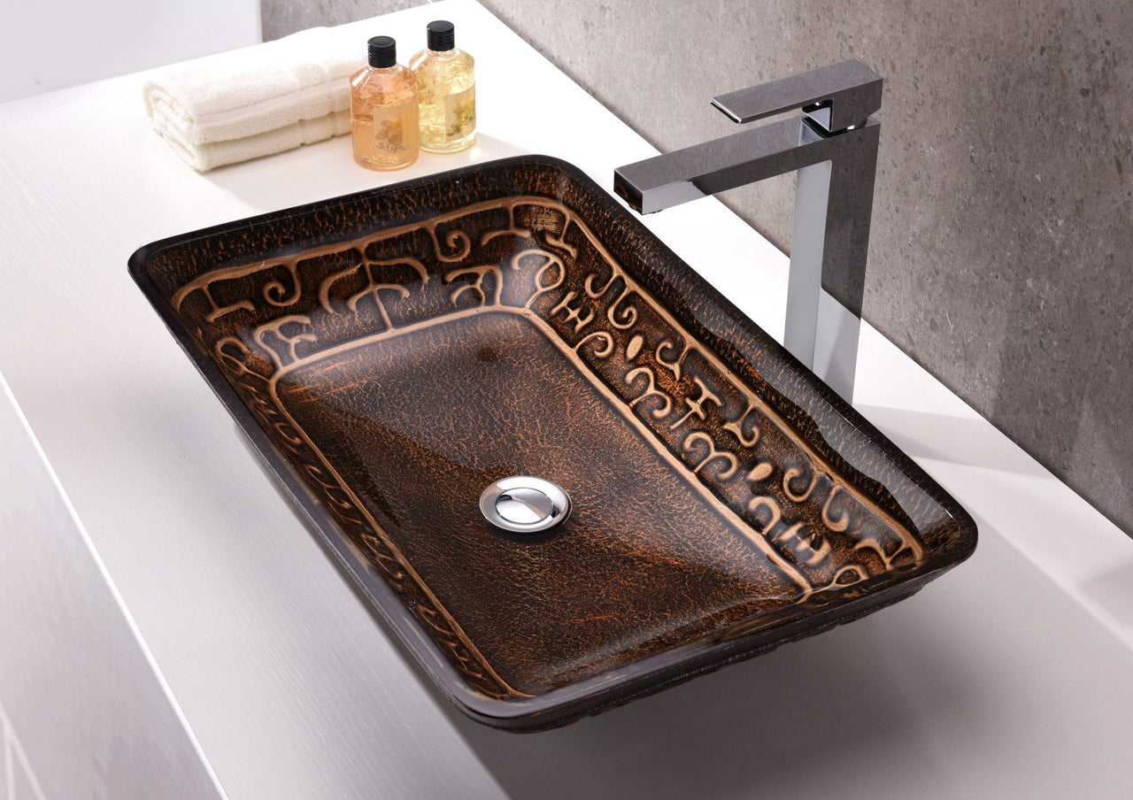 ANZZI Alto Series LS-AZ193 Vessel Sink - Glass Bathroom Sink ANZZI 