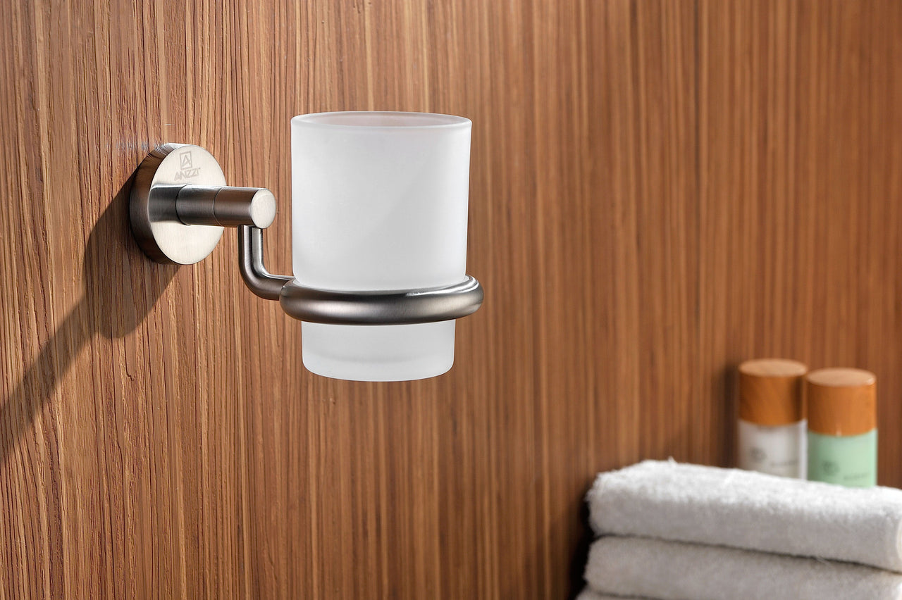 ANZZI Caster Series Toothbrush Holder in Brushed Nickel Toothbrush Holder ANZZI 