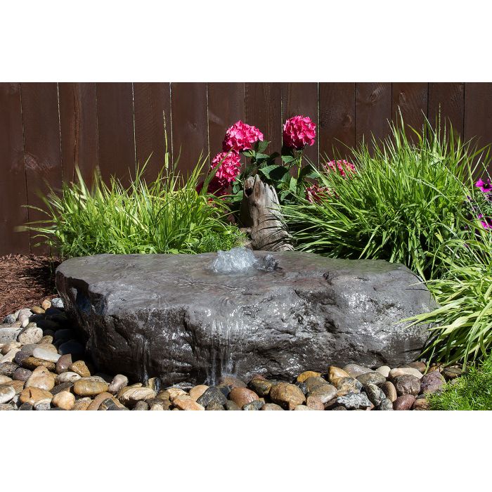 GFRC Bubbling Boulders LA3575K Large Bird Bath Fountain Kit Fountain Blue Thumb 