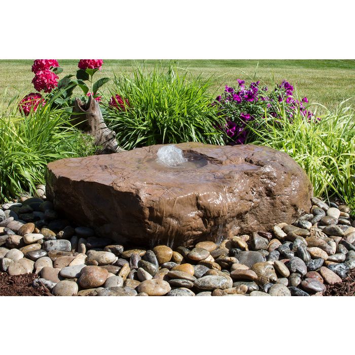 GFRC Bubbling Boulders LA3575K Large Bird Bath Fountain Kit Fountain Blue Thumb 