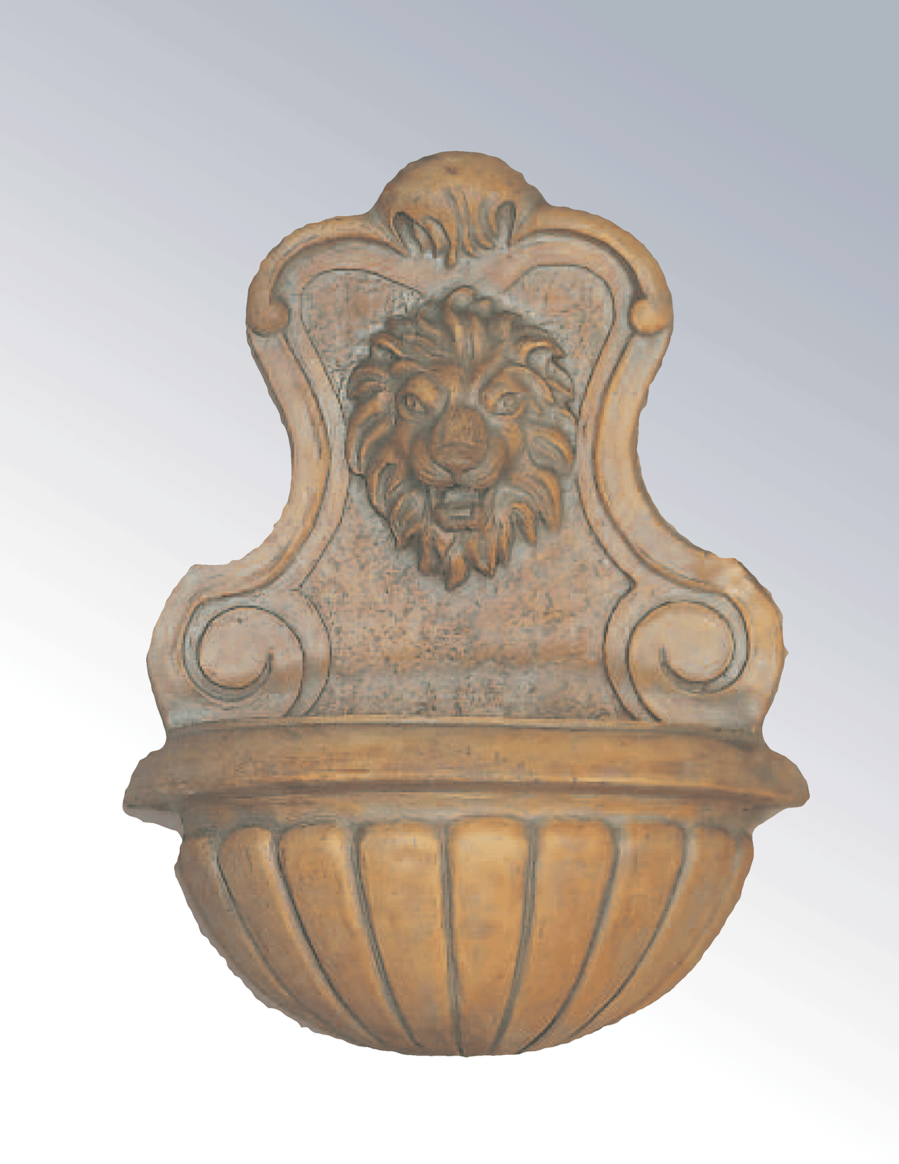 Leone Wall Cast Stone Outdoor Garden Fountain With Spout Fountain Tuscan 