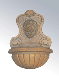 Thumbnail for Leone Wall Cast Stone Outdoor Garden Fountain With Spout Fountain Tuscan 