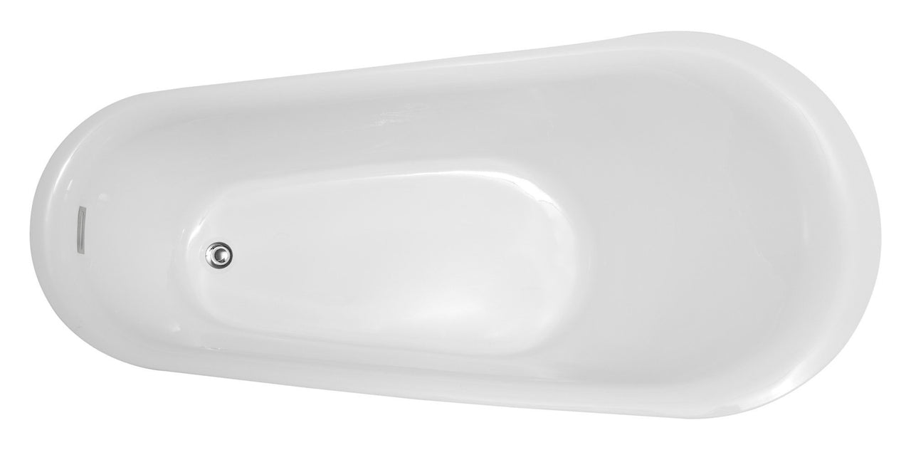 ANZZI Maple Series 5.58 ft. Freestanding Bathtub in White FreeStanding Bathtub ANZZI 