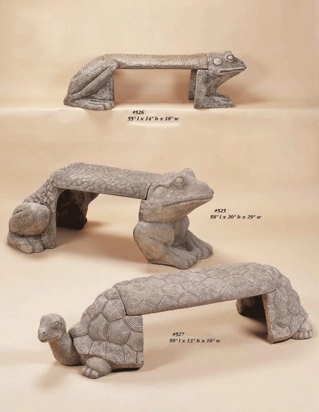 Animal Outdoor Cast Stone Garden Bench Benches Tuscan 