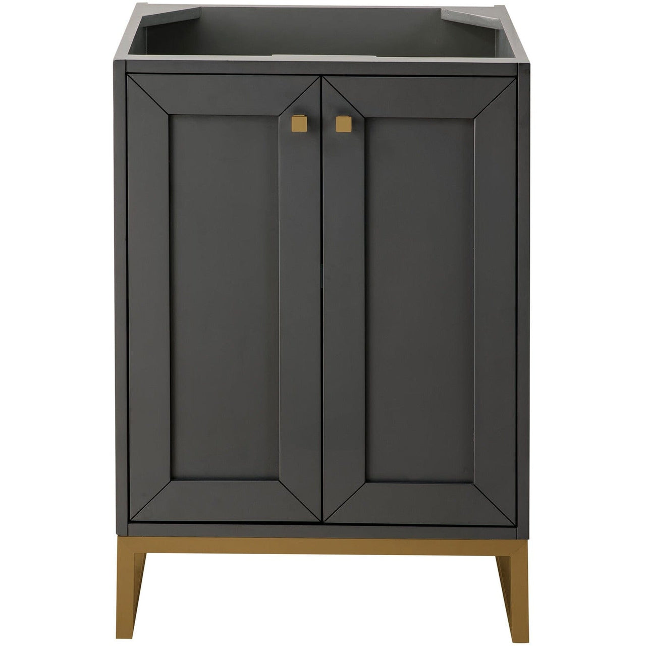James Martin Chianti 24" Single Vanity Vanity James Martin Mineral Grey - Radiant Gold Cabinet Only 