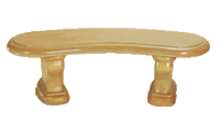 Thumbnail for Lucca Outdoor Cast Stone Garden Bench Curved Benches Tuscan 