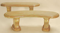 Thumbnail for Lucca Outdoor Cast Stone Garden Bench Curved Benches Tuscan 