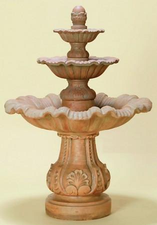 Mallorca Three Tier Cast Stone Outdoor Garden Fountain Tall Tuscan 