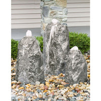 Thumbnail for GFRC Bubbling Boulders LA3100T Triple Matterhorn Fountain Kit Fountain Blue Thumb 