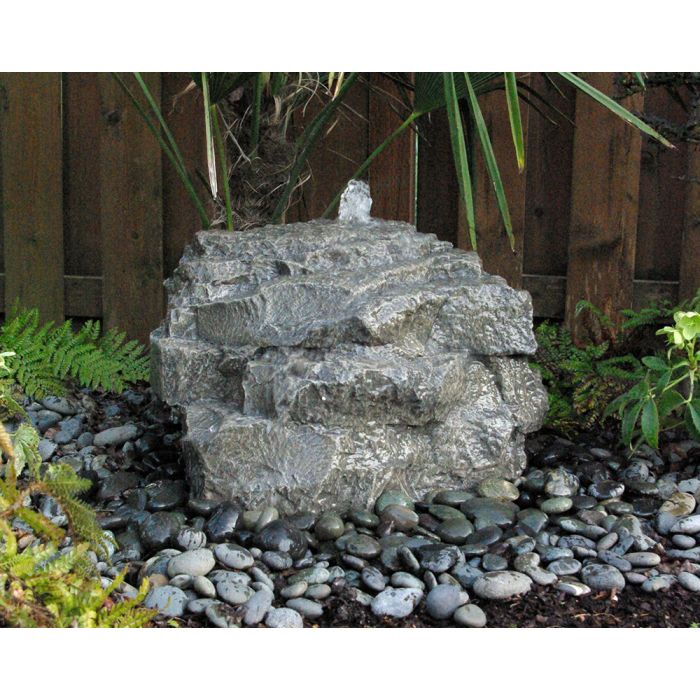 GFRC Bubbling Boulders LA2200K Mini Mountain Spring Fountain Kit Fountain Blue Thumb 