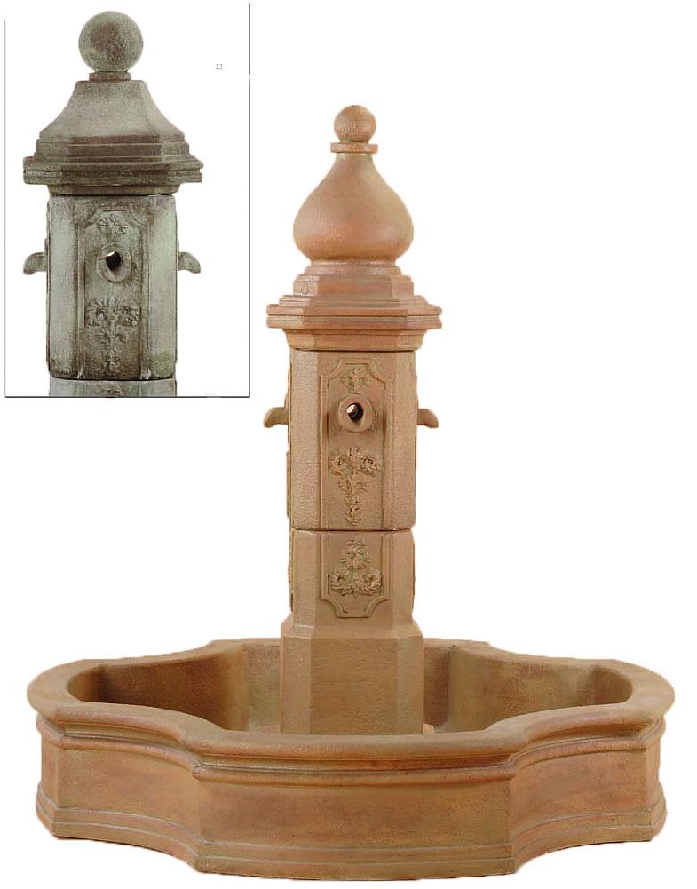 Monaco Pond Cast Stone Outdoor Fountain Fountain Tuscan 