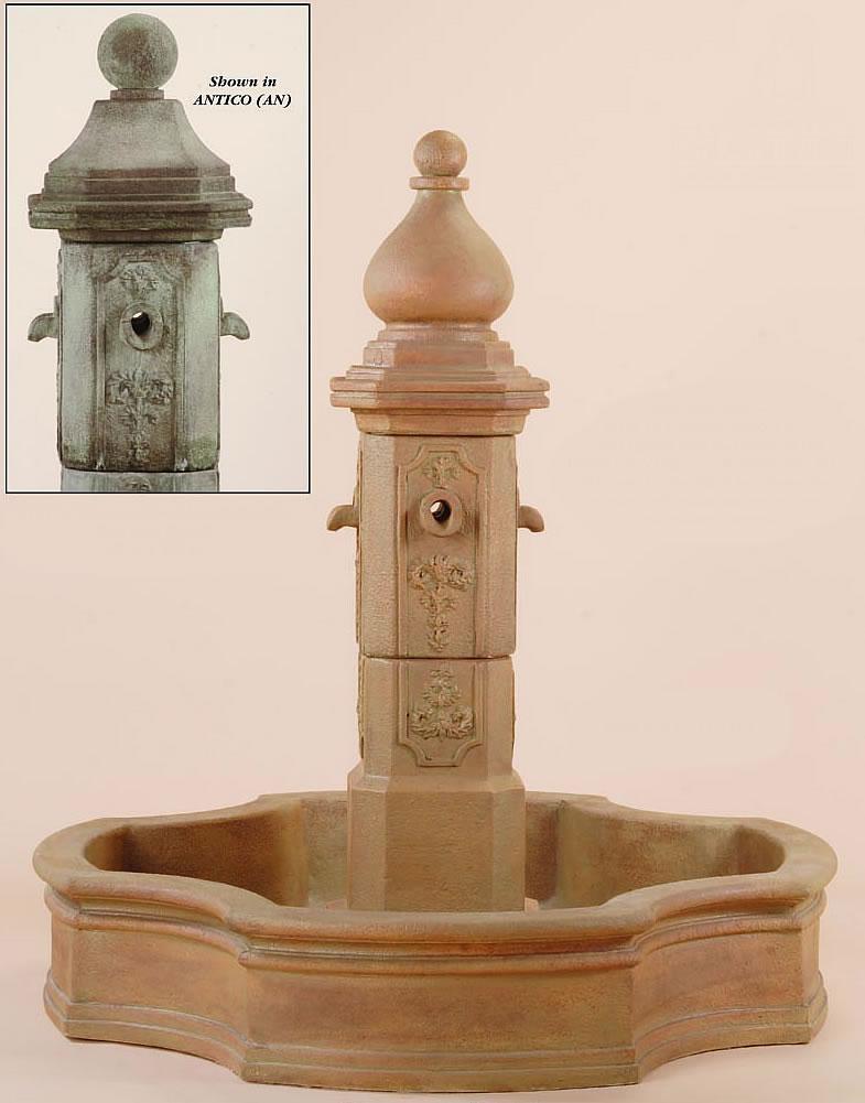 Monaco Pond Cast Stone Outdoor Fountain Fountain Tuscan 