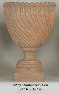 Thumbnail for Montecario Urn Cast Stone Outdoor Garden Planter Planter Tuscan 