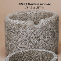 Thumbnail for Mortaio Grande Cast Stone Outdoor Garden Planter Planter Tuscan 