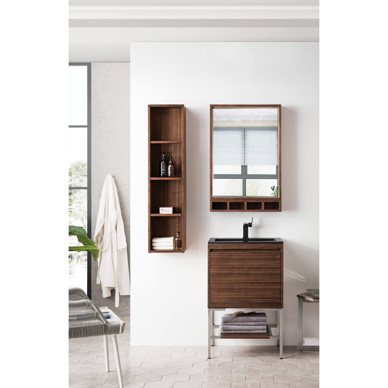 James Martin Milan 23.6" Rectangular Cube Mirror Mirrors James Martin 