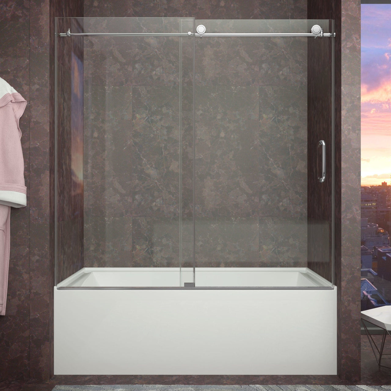 ANZZI Don Series SD-AZ17-01CH Tub Doors Shower Doors ANZZI 