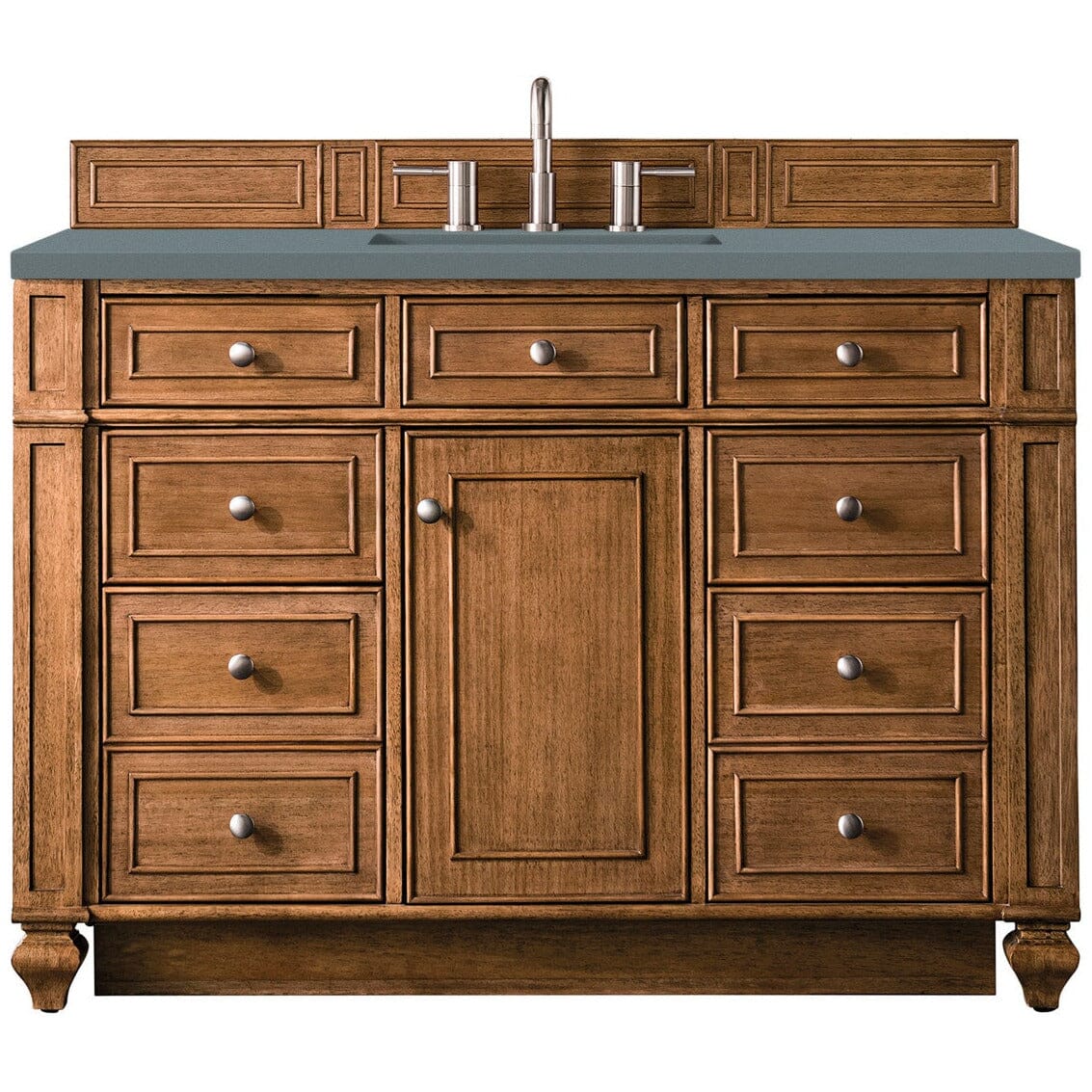 James Martin Bristol 48" Single Vanity Vanity James Martin Saddle Brown w/ 3 CM Cala Blue Quartz Top 
