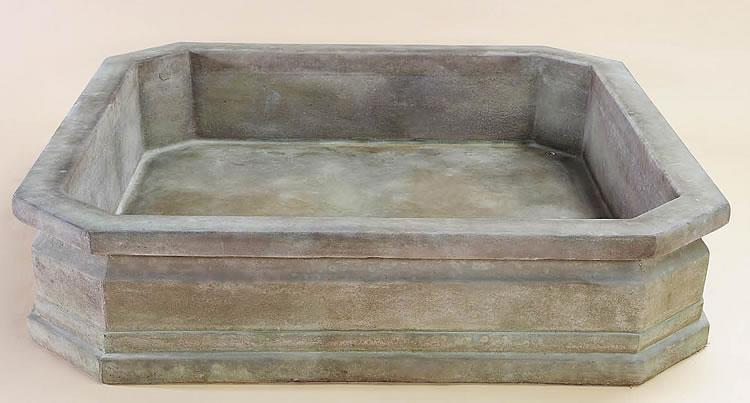 Carre Monolith Outdoor Cast Stone Pond Fountain Tuscan 