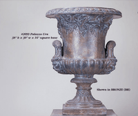 Thumbnail for Palazzo Urn Cast Stone Outdoor Garden Planter Planter Tuscan 