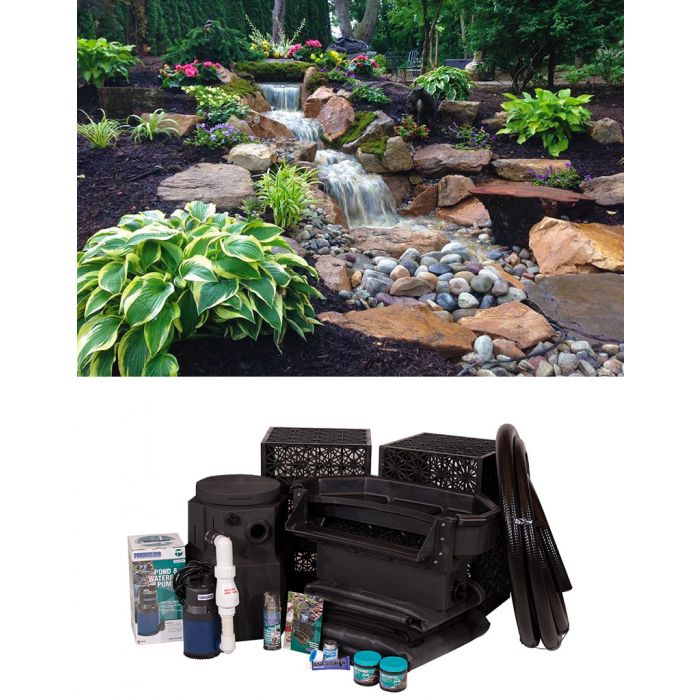 Elite Small 14″ Cascading Falls Kit Pond-less Waterfalls Blue Thumb 