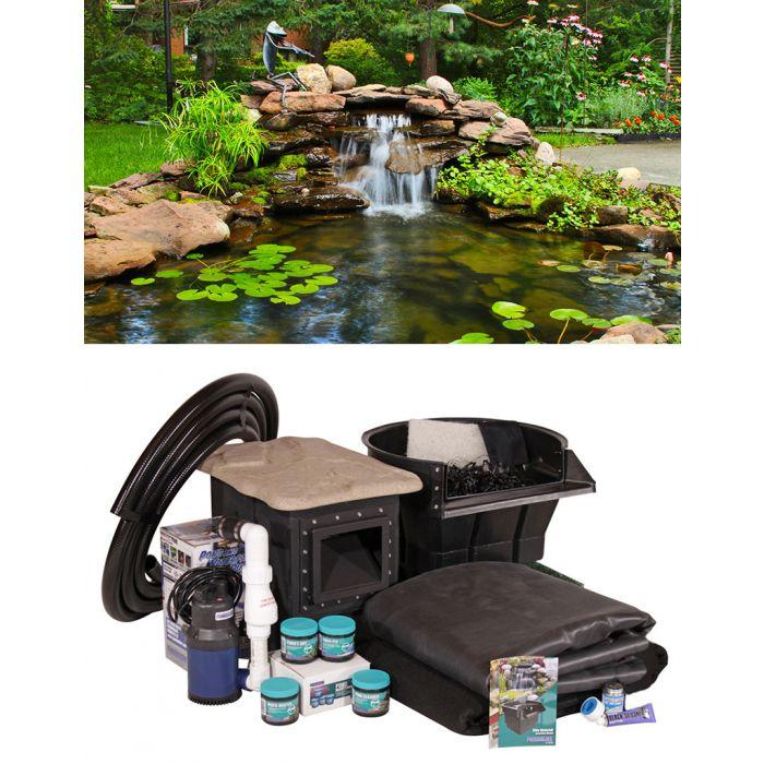 Pond Kits PBCRYSTALKITgrp Blue Thumb Crystal Falls Pond Kit Vase Fountain Blue Thumb 