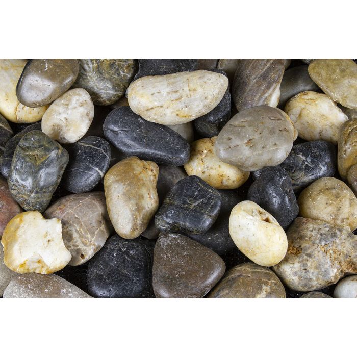 Polished Pebbles - Mixed - 40# Bag - PPMX40 Pond-less Waterfalls Blue Thumb 