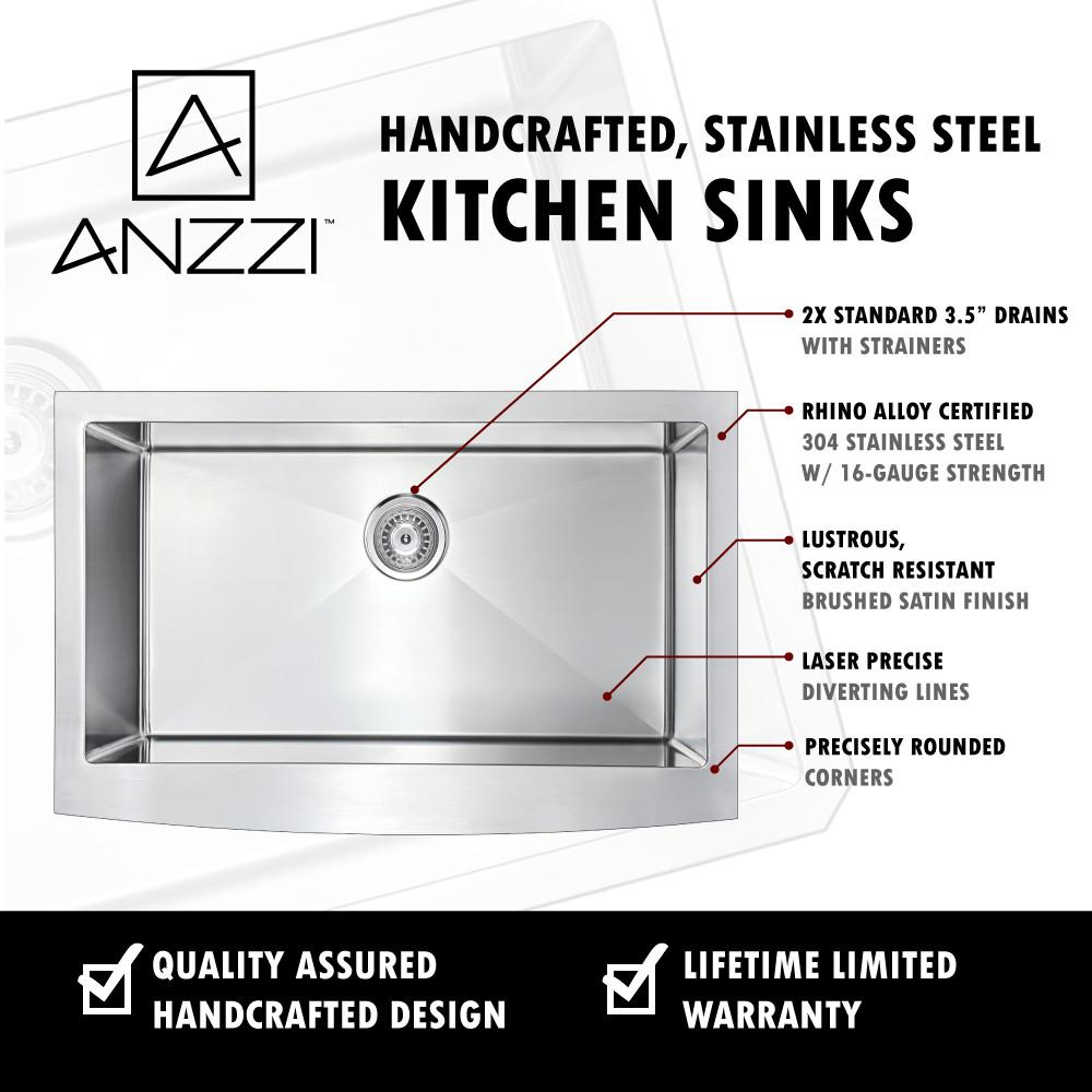 ANZZI ELYSIAN Series KAZ3620-035B Kitchen Sink Kitchen Sink ANZZI 