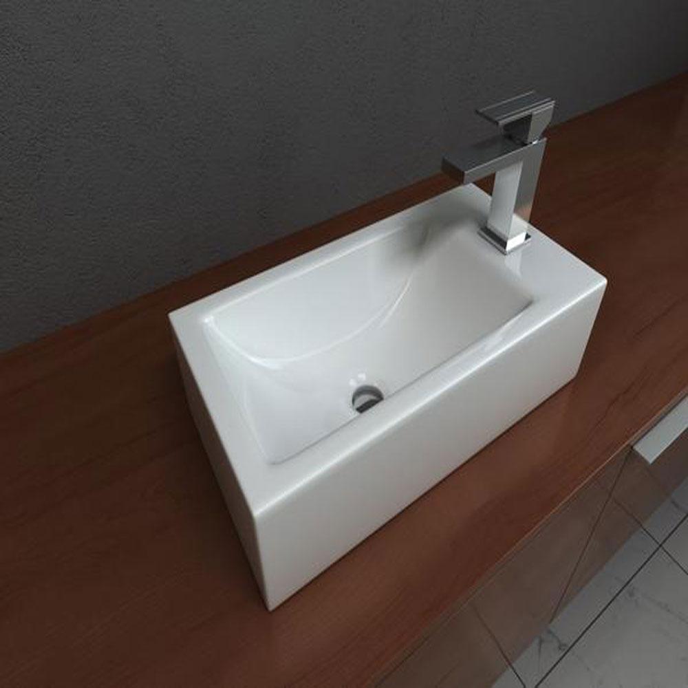 Cantrio PS-020 Vitreous China Countertop Sink Bathroom Sink Cantrio 