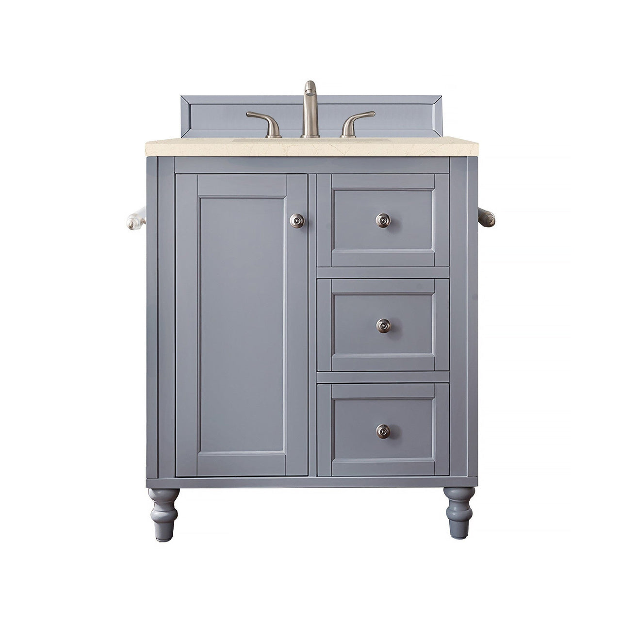 James Martin Copper Cove Encore 30" Single Vanity Vanity James Martin Silver Gray w/ 3 CM Eternal Marfil Quartz Top 