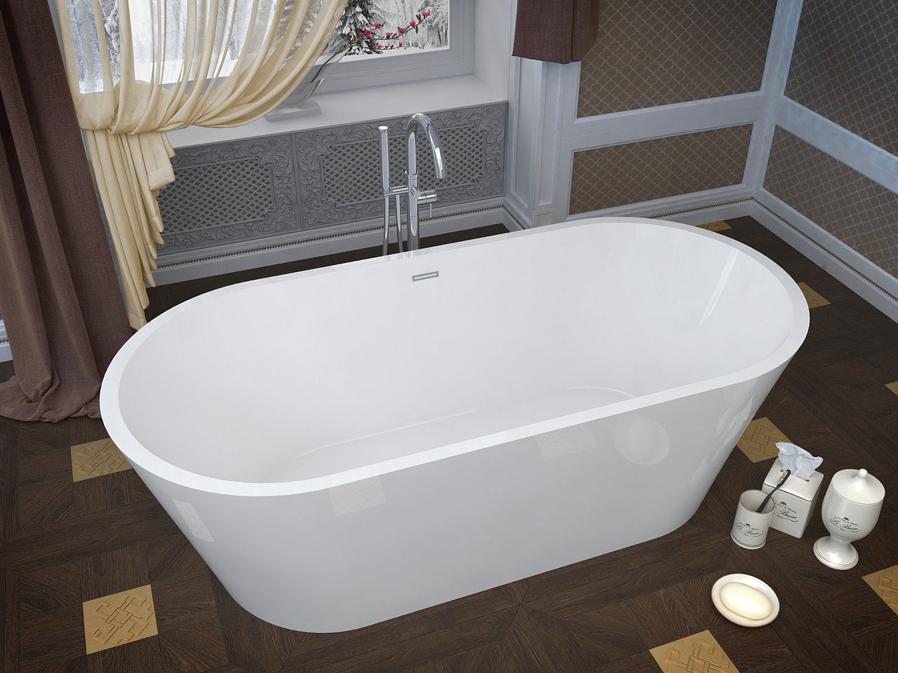 ANZZI Dover FT-AZ009 FreeStanding Bathtub FreeStanding Bathtub ANZZI 