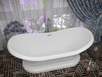 Thumbnail for ANZZI Ruby Series 5.9 ft. Freestanding Bathtub in White FreeStanding Bathtub ANZZI 