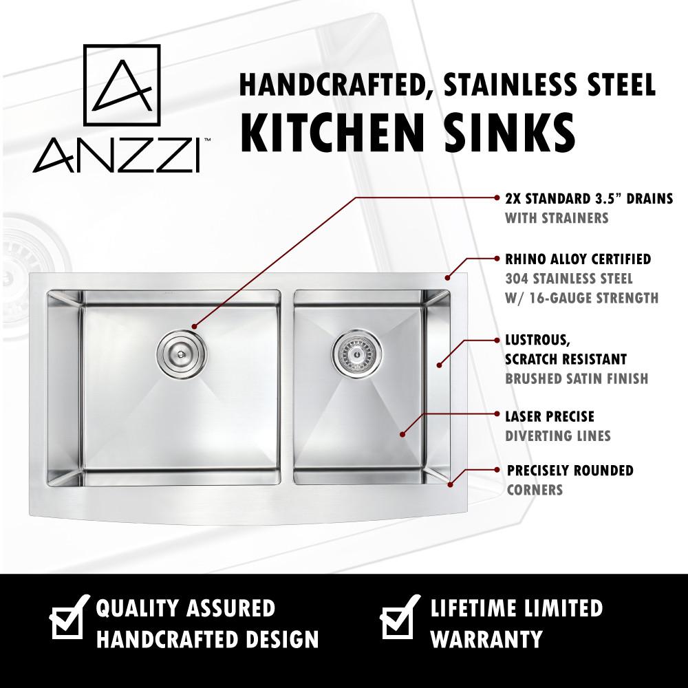 ANZZI ELYSIAN Series K36203A-035O Kitchen Sink Kitchen Sink ANZZI 