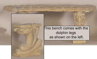 Thumbnail for Rimini Curved Outdoor Cast Stone Garden Bench Fish Legs Benches Tuscan 