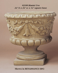 Thumbnail for Rimini Urn Cast Stone Outdoor Garden Planter Planter Tuscan 