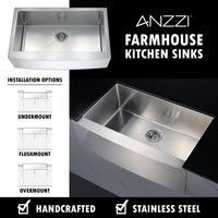 Thumbnail for ANZZI ELYSIAN Series K33201A-032 Kitchen Sink Kitchen Sink ANZZI 