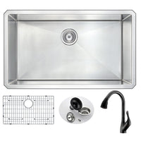 Thumbnail for ANZZI VANGUARD Series KAZ3219-031O Kitchen Sink Kitchen Sink ANZZI 