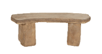 Thumbnail for Curved Rock Outdoor Cast Stone Garden Bench Benches Tuscan 