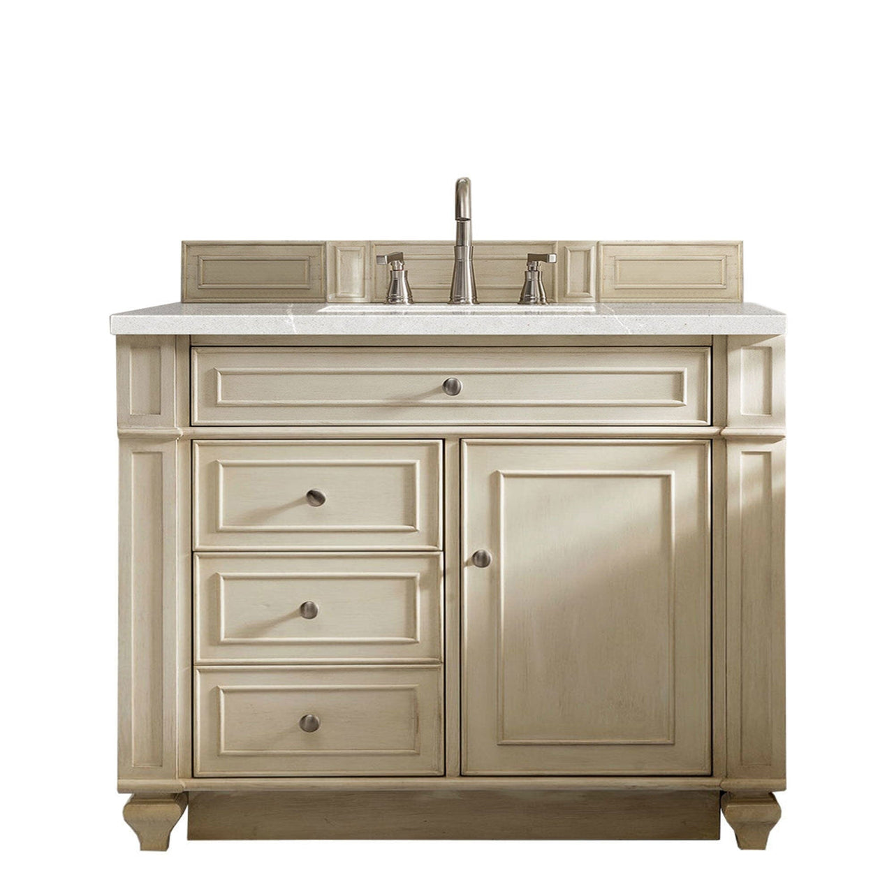 James Martin Bristol 36" Single Vanity Vanity James Martin Vintage Vanilla w/ 3 CM Eternal Serena Quartz Top 