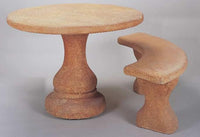 Thumbnail for Ruderi Curved Outdoor Cast Stone Garden Bench Benches Tuscan 