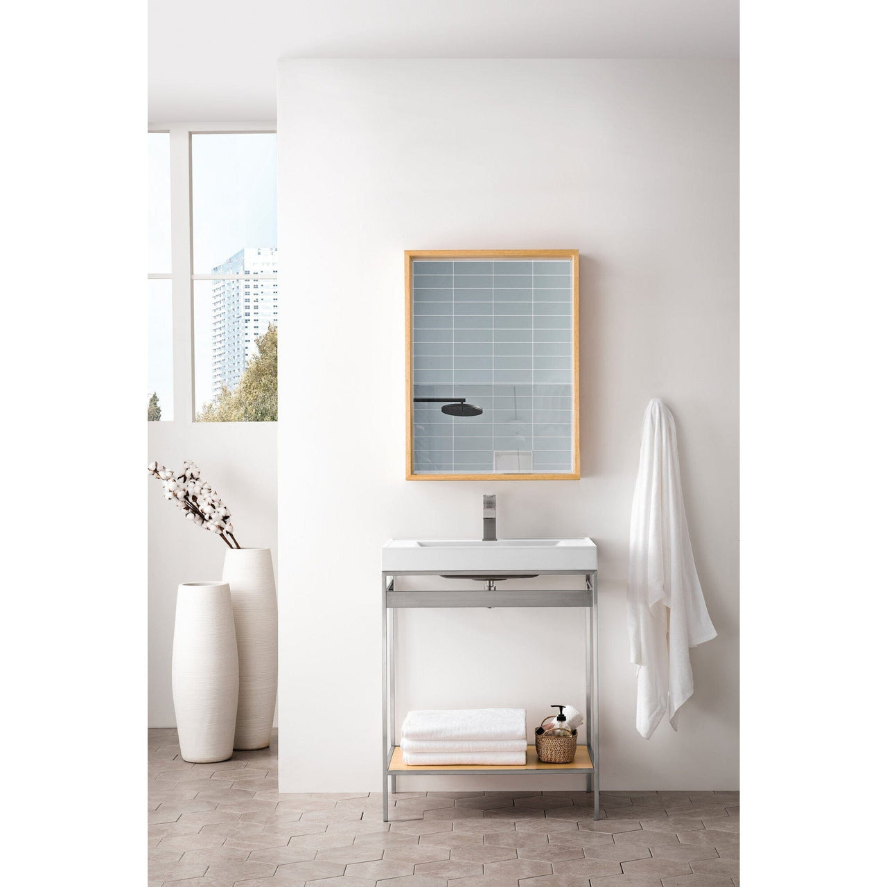 James Martin Milan 23.6" Rectangular Cube Mirror Mirrors James Martin 