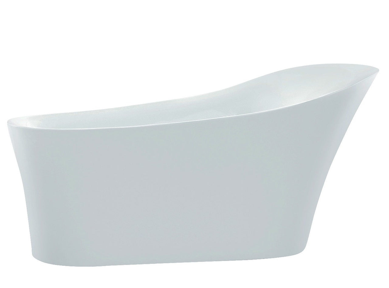 ANZZI Maple Series 5.58 ft. Freestanding Bathtub in White FreeStanding Bathtub ANZZI 