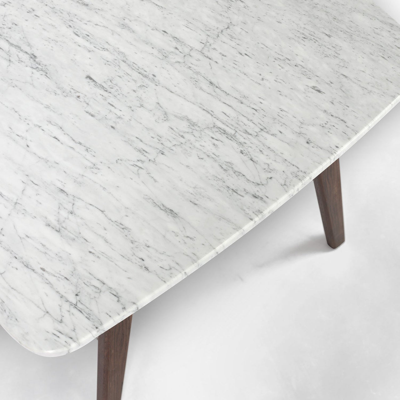 Cassoro 24" Square Italian Carrara White Marble Side Table with Shelf Side Table The Bianco Collection 
