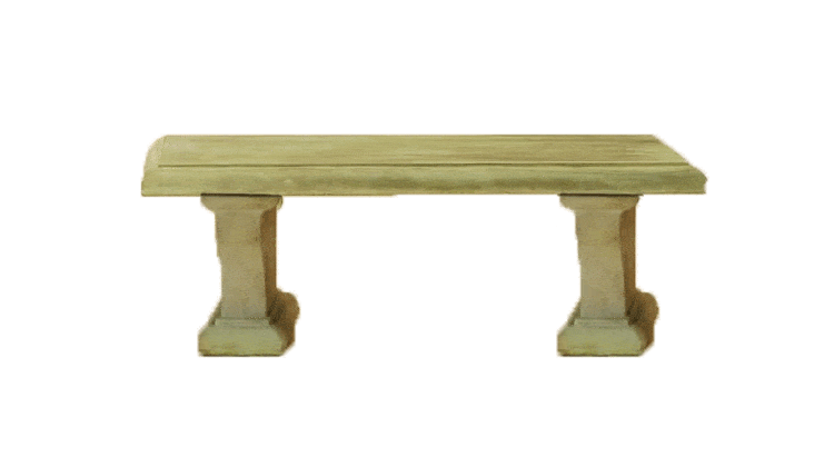 Sienna Outdoor Cast Stone Garden Bench Straight Benches Tuscan 