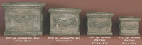 Thumbnail for Square Garland Pot Cast Stone Outdoor Planter Tuscan 